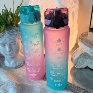 Gradient Plastic Water Bottles with Time Markers